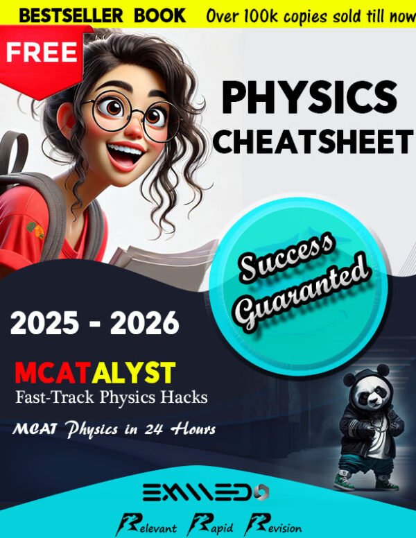 Examedo Physics CheatSheet, MCAT Books ,Best Sellers , Success guranteed, Books Notes, Buy Now, High ranked